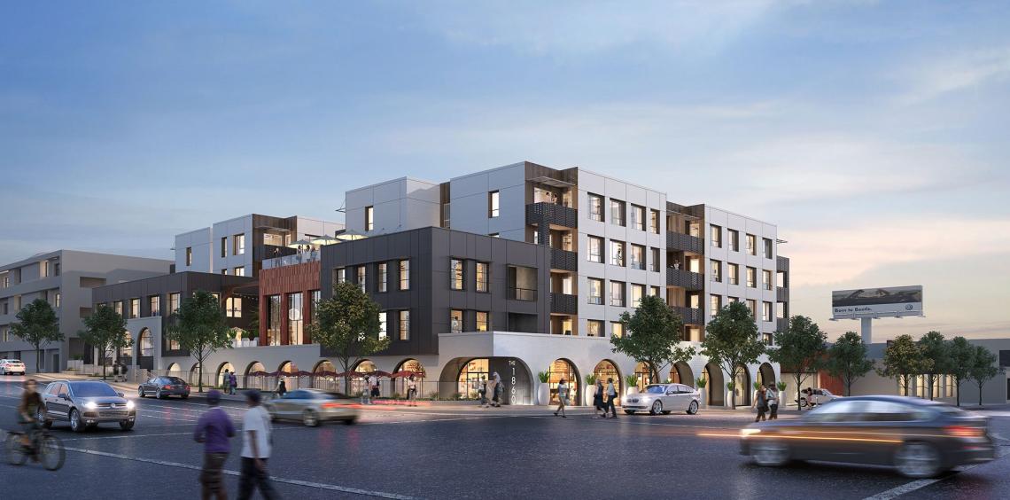 Wood framing rises for mixeduse building in Los Feliz Urbanize LA